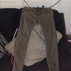 Army green H&M super stretch pants/jeans